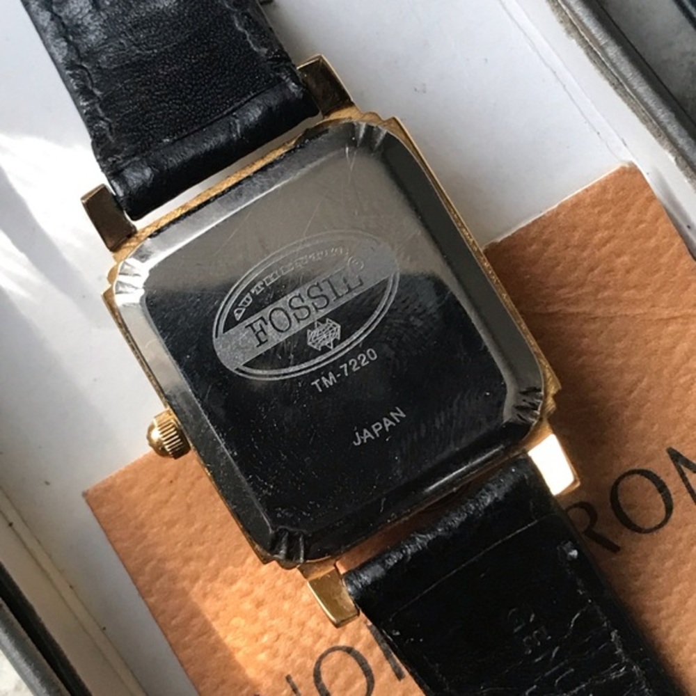RARE 1995 ART DECO FOSSIL TANK WATCH TM-7220 - Picture 4 of 7